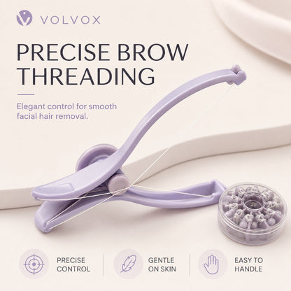 ✨ No-Pain Precise Eyebrow Threading Device – Reusable Facial Hair Remover
