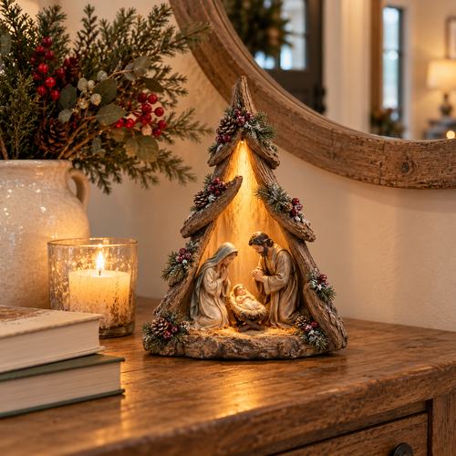 ✨ Holy Night Keepsake Trees™ | Lighted Nativity Christmas Decor