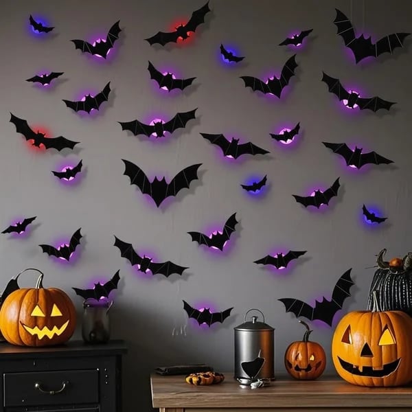 🦇 Limited-Time Halloween Sale 49% OFF –  3D Bat Light Design LED Decorations