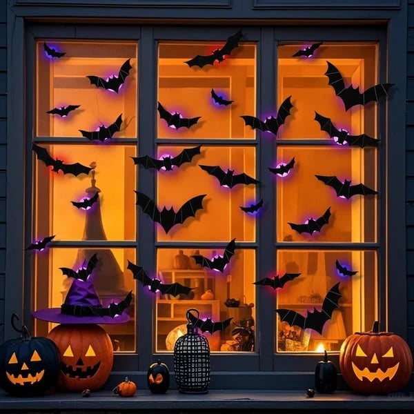 🦇 Limited-Time Halloween Sale 49% OFF –  3D Bat Light Design LED Decorations