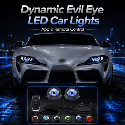 👁️ Limited-Time 50% OFF – Dynamic Evil Eye LED Car Lights with App & Remote Control