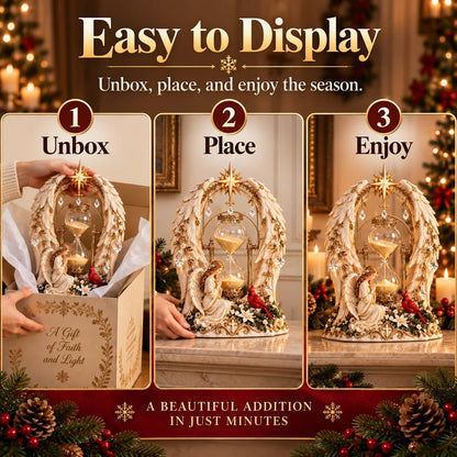 ✨ Christmas Through an Angel’s Eyes | Illuminated Hourglass Centerpiece