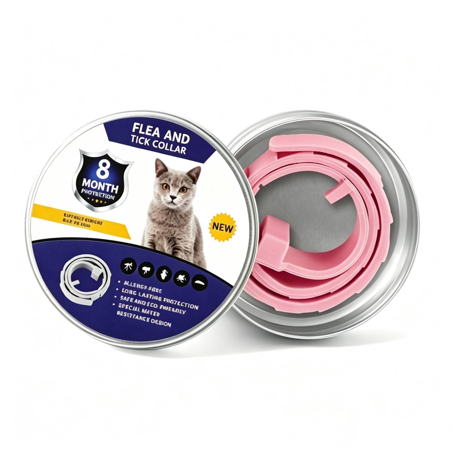 🔥 49% OFF TODAY 🐾Fresh Scent Adjustable Pet Bug Repellent Collar for Dogs & Cats