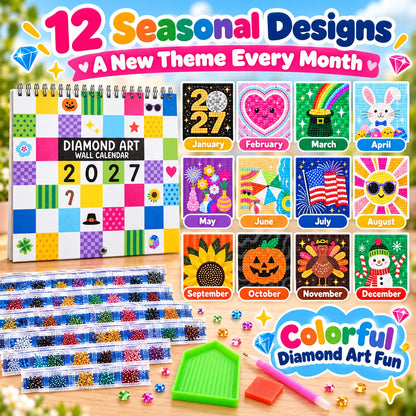 💎✨ 2027 Diamond Art Calendar Kit – 12 Months of Sparkling Creativity
