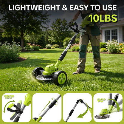 ⚡ 3-in-1 Cordless Grass Trimmer with 2×21V Batteries | Trim, Edge & Brush Cut with Ease