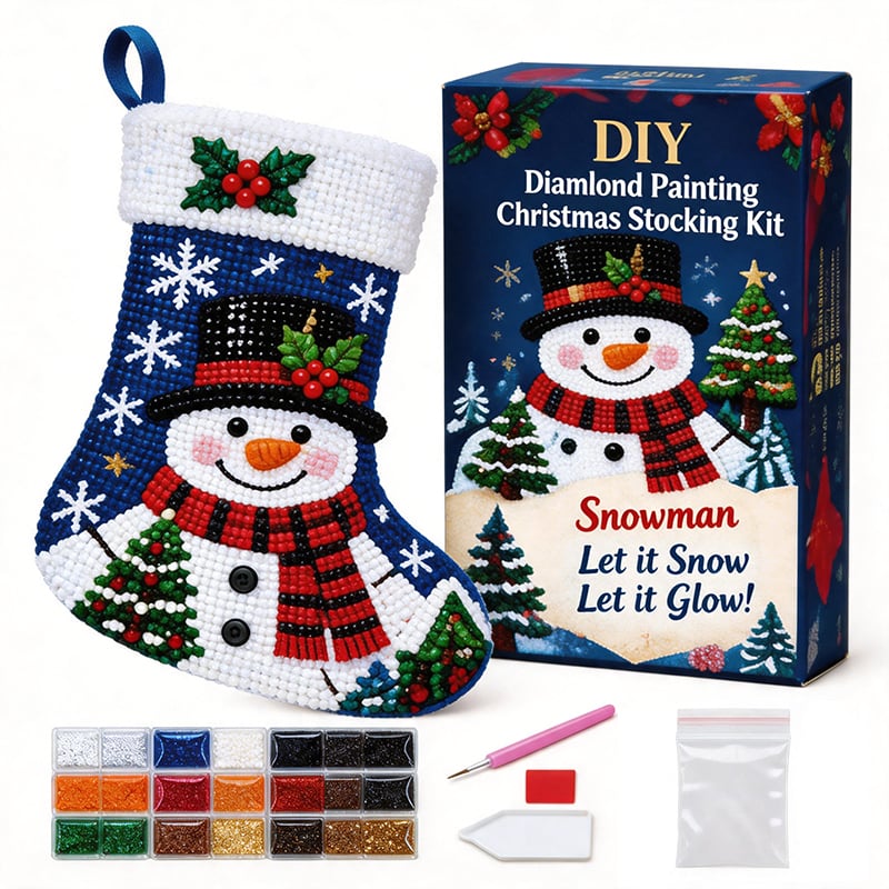🎄 Sparkle & Stitch Christmas Stocking Kit | 6 Diamond Art Designs ✨