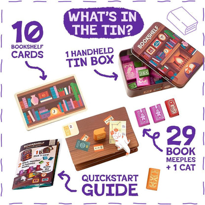📚🎲Bookshelf Balance Stacking Game in Travel Tin