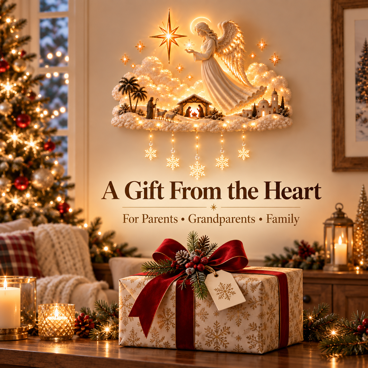 ✨ Wrapped in Angel Wings™ | Glowing Christmas Blessing