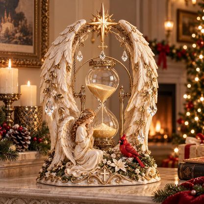 ✨ Christmas Through an Angel’s Eyes | Illuminated Hourglass Centerpiece