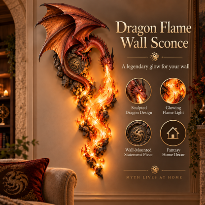 🔥 Last Day 49% OFF | 🐉 Wyrmflame Sentinel™ – Dragon Wall Sconce