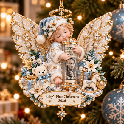 🎁 A Little Christmas Blessing™ | Angel Cash Holder Ornament 👼
