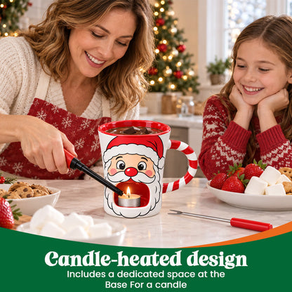 🎅 Melt a Little Christmas Magic | Santa Chocolate Fondue Mug 🍫