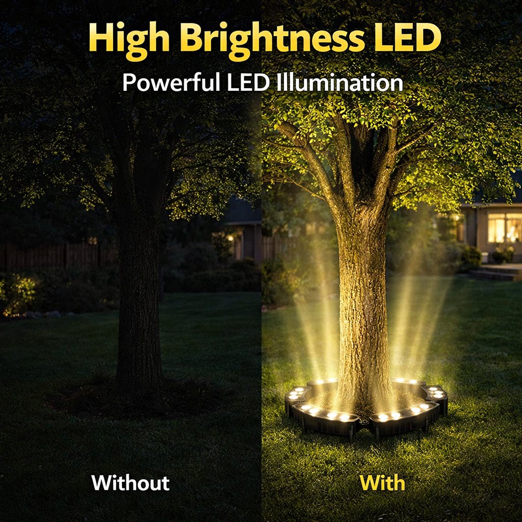 🌳 LED Ring Tree Light | Outdoor Waterproof Landscape Spotlight 🌟