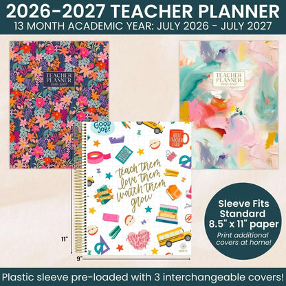 📚🧑‍🏫Teacher Appreciation Gift 2026-27 Dated Planner 13 Month Classroom Organizer