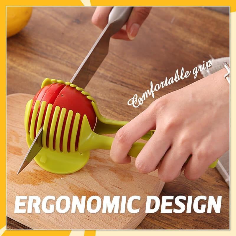 🔪 8-Slot Kitchen Slicing Guide - Safe & Even Fruit & Vegetable Cutter