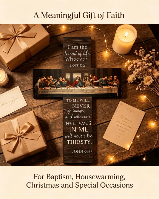 ✝️ Sacred Last Supper Wooden Cross | A Timeless Symbol of Faith for Your Home ✨