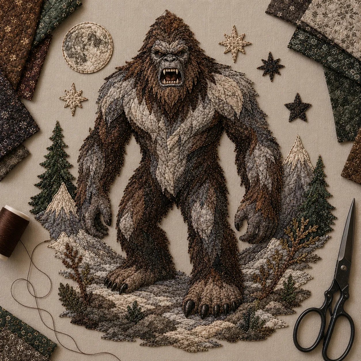 ⏳ Last Day 49% OFF 🌙 Beginner-Friendly DIY Fantasy Creature Patchwork Art Kit