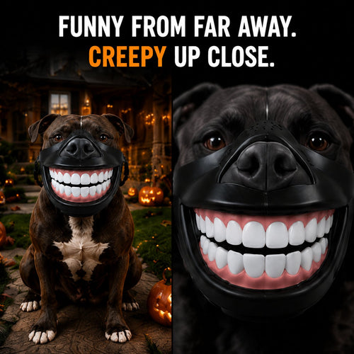 ⏳ Last day 50% OFF –🐶Giant Grin Halloween Dog Mask