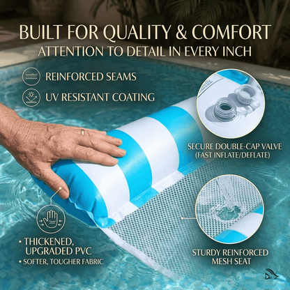 Adult inflatable water recliner float board