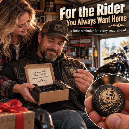 🏍️ 🛞 One More Mile Rider Pocket Hug – Ride Safe, Come Home Keepsake