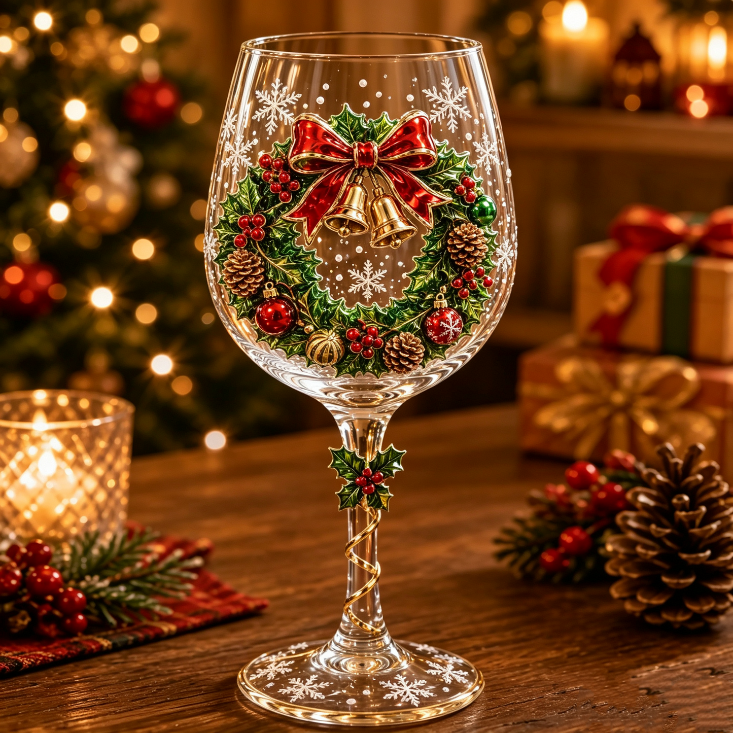 🔥Christmas Early Bird Sale🎁Christmas 3D Wine Glass Collection – Festive Holiday Gift Box Set✨