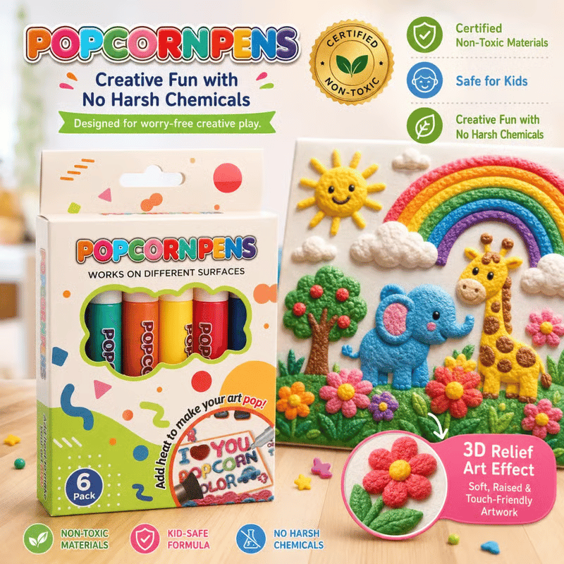 🖍️ ONLY $9.99 TODAY | 🫧 Heat Activated Puffy Pens | Turn Simple Doodles Into Fun 3D Art 🎁