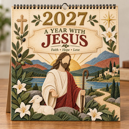 🙏 365 Days Walking With Jesus | 2027 Inspirational Wall Calendar