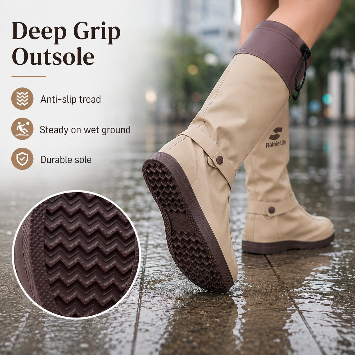 🔥🌧️ High-Top Waterproof Shoe Covers – Foldable, Non-Slip & Secure 👟