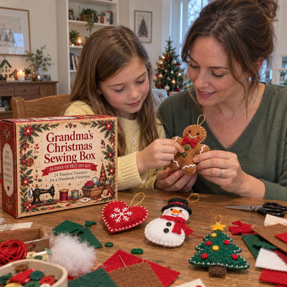 🔥LAST DAY 50% OFF 🎄🧵 24 Days of Christmas Stitching | Felt Ornament Craft Kit