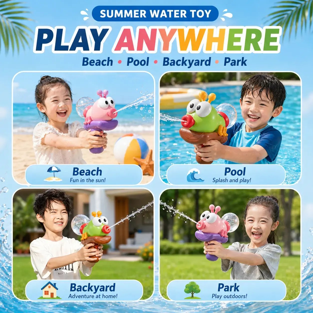 🦖💦 Cute Animal Electric Water Blaster for Kids ☀️💦  Design for Summer Pool & Beach Fun
