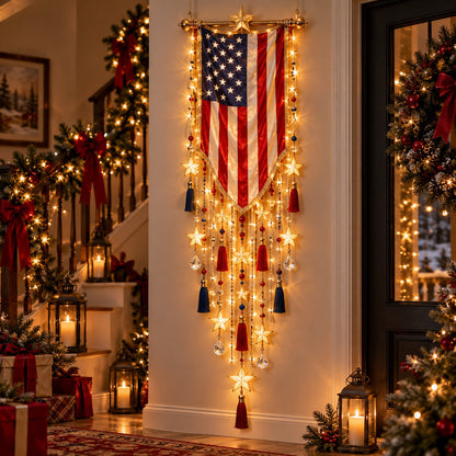 🇺🇸🗽 Liberty 250 Starfall™ | Glowing Patriotic Anniversary Wall Decor ✨