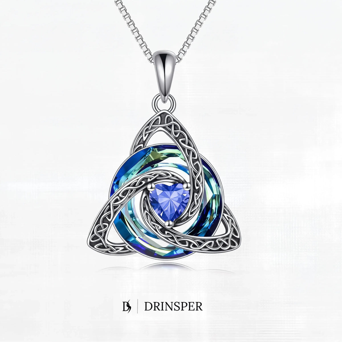 💎 Celtic Trinity Knot Birthstone Necklace – A Timeless Symbol of Love & Connection