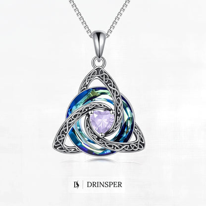 💎 Celtic Trinity Knot Birthstone Necklace – A Timeless Symbol of Love & Connection