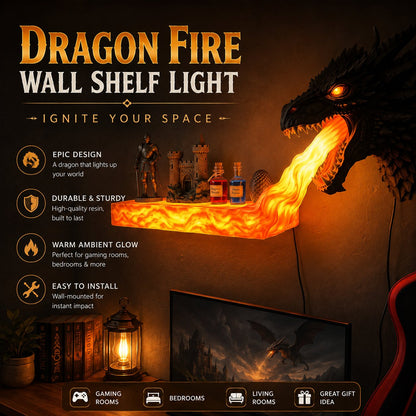 🐉🔥 Dragonfire Wall Shelf -Epic Flame-Style Room Decor