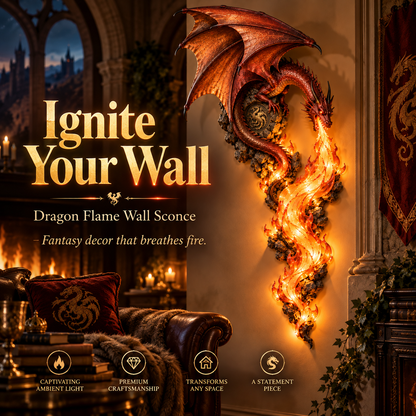 🔥 Last Day 49% OFF | 🐉 Wyrmflame Sentinel™ – Dragon Wall Sconce