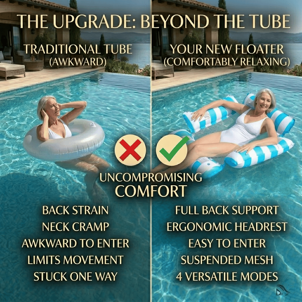 Adult inflatable water recliner float board