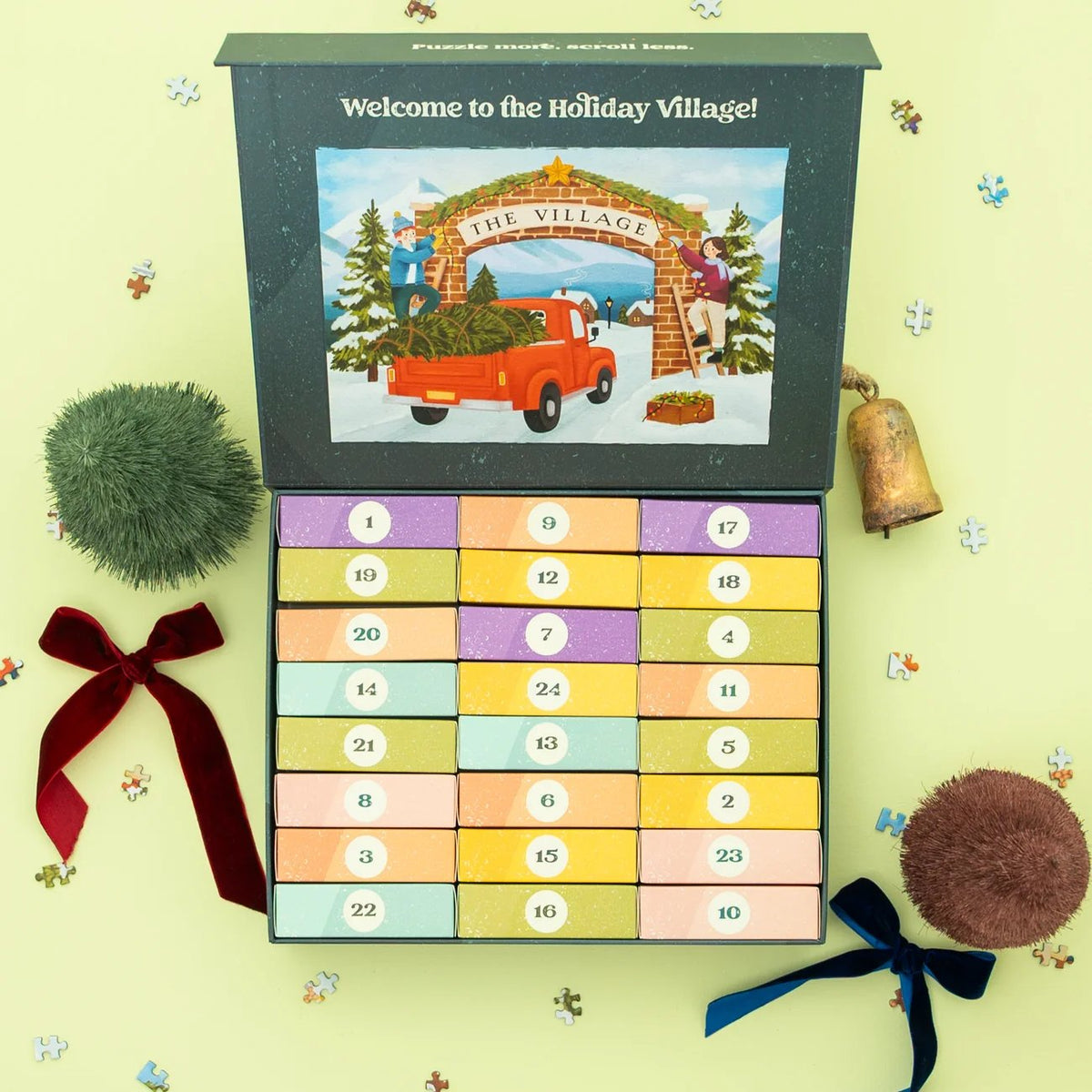 🧩 24 Days of Cozy Christmas Puzzles – 24 Artist-Designed Mini Jigsaws 🎄✨