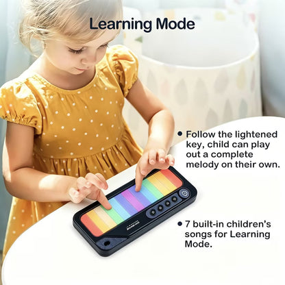 🎹 Rainbow Light-Up Kids Piano Interactive Learning Toy with Built-In Nursery Rhymes