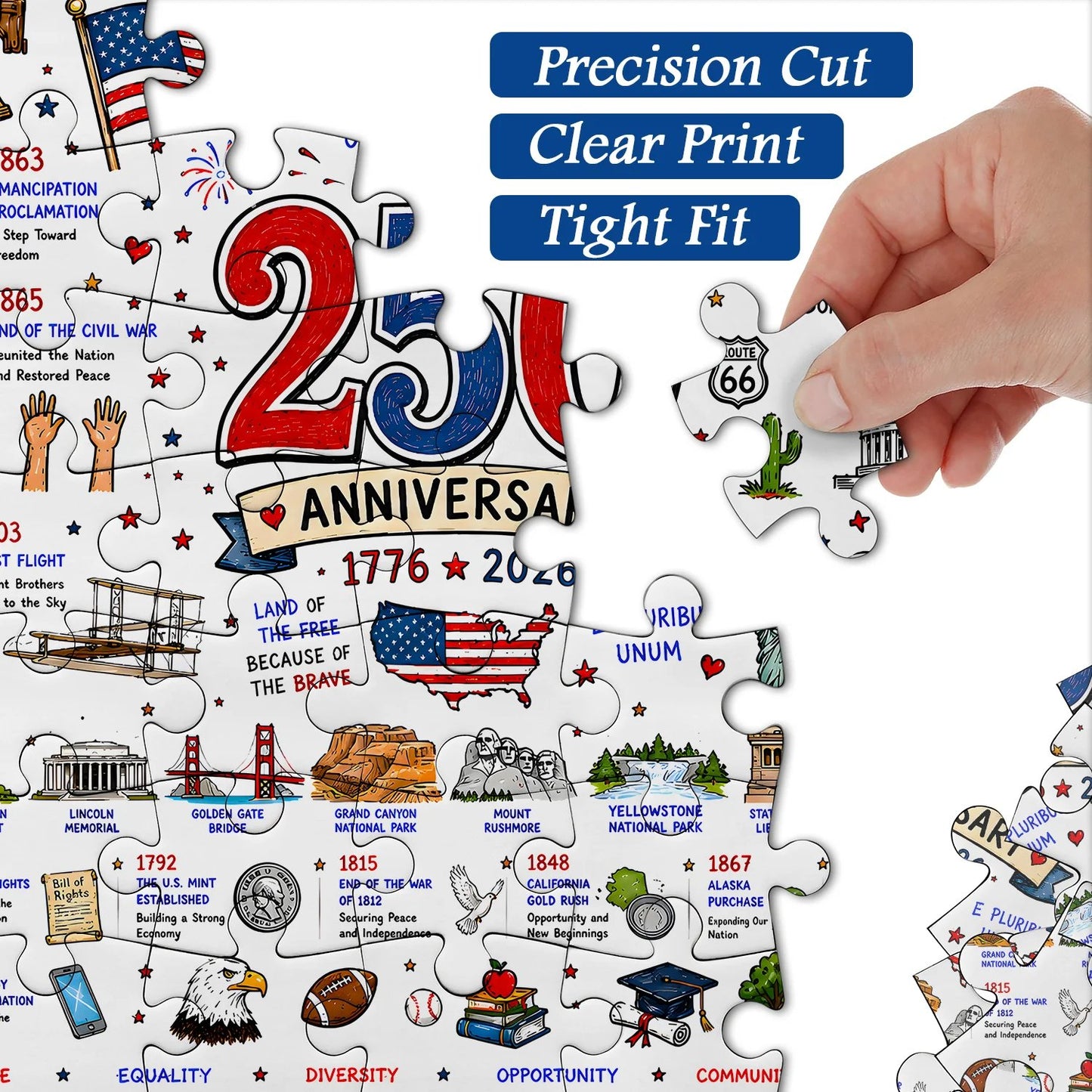 🧩🦅 Patriotic America 1000-Piece Puzzle – A Tribute to Freedom🎁 Buy 2 Free Shipping