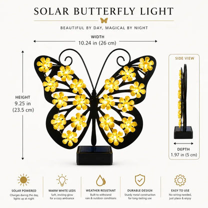 🦋☀️Solar Flapping Wing Butterfly Garden Wall Light