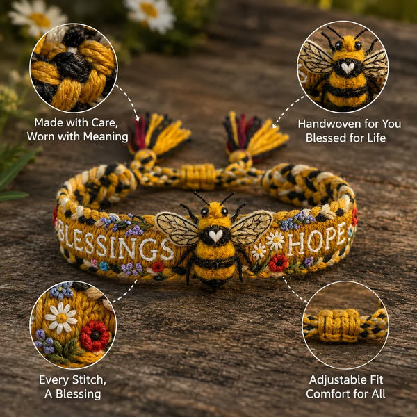 💙🌸 Floral Animal Hand-Embroidered Hand-Woven Bracelets | Heartfelt Blessing Gift for Her