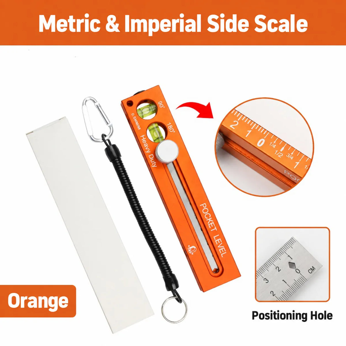 📏 4-in-1 Multifunction Pocket Level & Depth Gauge – Measure, Level, Mark & Position