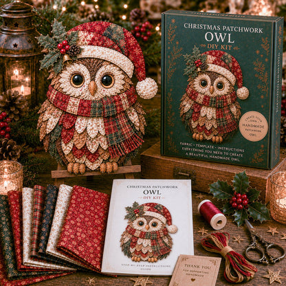 🔥🎅🎄 Christmas Patchwork Fabric DIY Decor Kit – Beautiful Handmade Décor, No Experience Needed