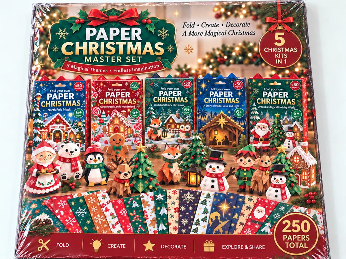 🧘 Relaxing & Beginner Friendly | 3D DIY Paper Christmas Craft 🎄 Step by Step Guide Included
