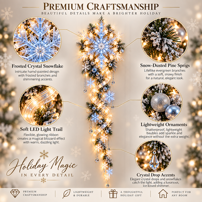 ❄️ Midnight Blizzard Trail™ Giant Snowflake Wall Light