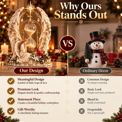 ✨ Christmas Through an Angel’s Eyes | Illuminated Hourglass Centerpiece
