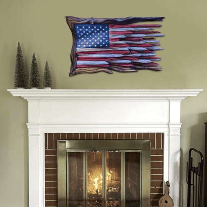 🇺🇸 Driftwood American Flag Wall Art Patriotic Handmade Decor