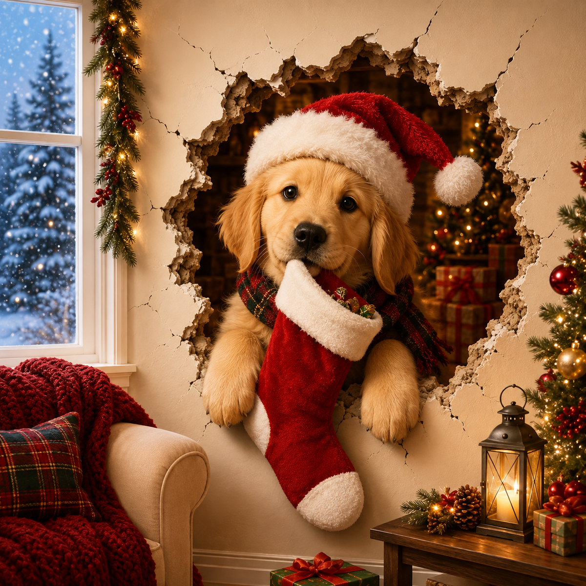 🔥 Last Day 50% OFF | 🎄 Christmas Breakthrough™ Wall Decal – 19.7"