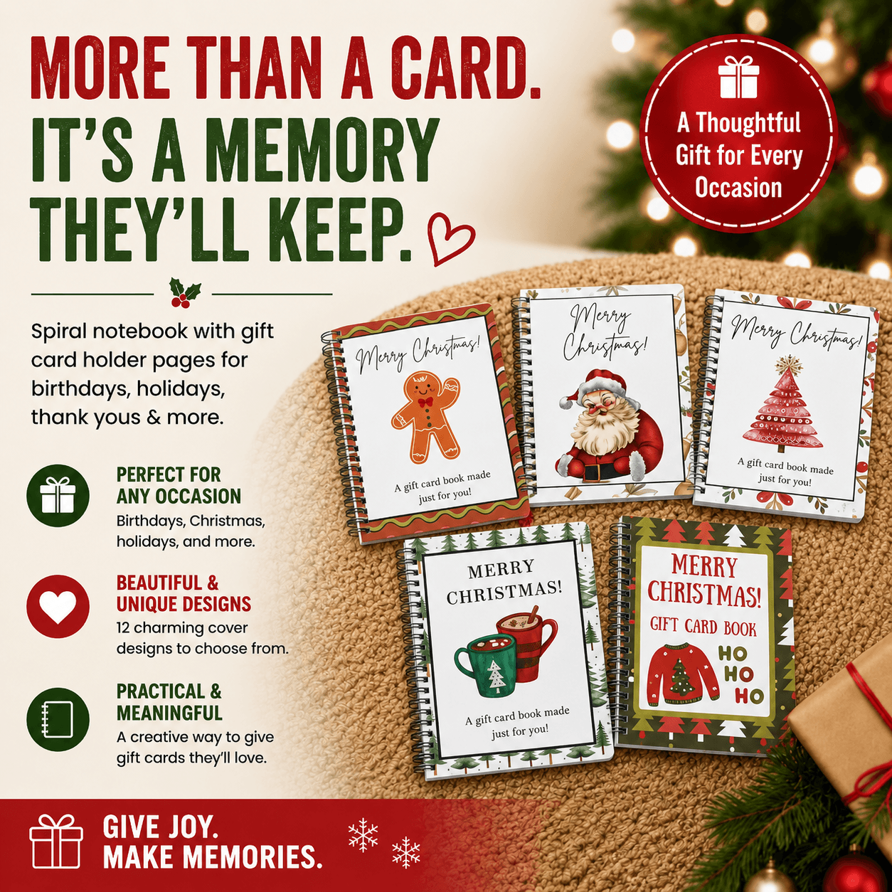🎄 Christmas Gift Card Keepsake Book – Make Gift Cards More Meaningful 🎁