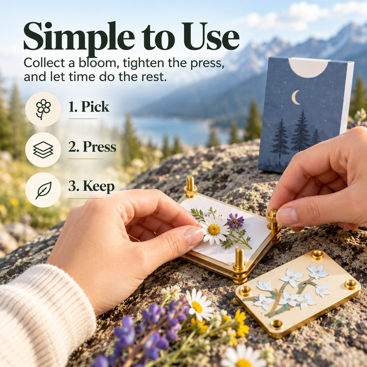 🌸📖 Pocket-Size Flower Press – Turn Tiny Blooms Into Lasting Keepsakes